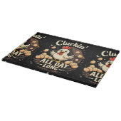 Funny Chicken Spaß Rustikales Landleben Schneidebrett (Ecke)