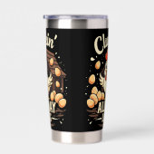 Funny Chicken Spaß Rustikales Landleben Thermobecher (Rechts)