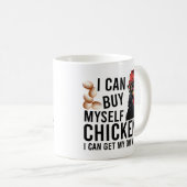 Funny Chicken Sprichwort Kaffeetasse (VorderseiteRechts)