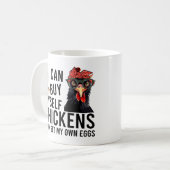 Funny Chicken Sprichwort Kaffeetasse (Vorderseite Links)