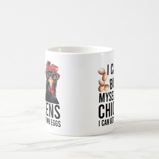 Funny Chicken Sprichwort Kaffeetasse (Mittel)