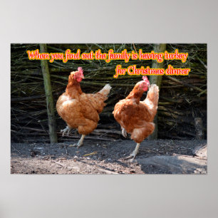 Funny Chicken und Rooster Memes mit lustigen Bilde Poster