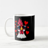 Funny Chicken Valentinstag Herzchen Hühnerkuchen Kaffeetasse (Links)