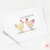 Funny Chicken war ein Ostereier Rechteckiger Aufkleber (Umschlag)