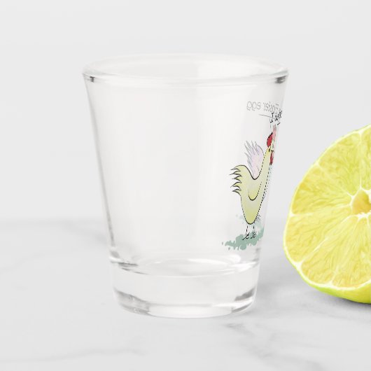 Funny Chicken war ein Ostereier Schnapsglas (Links)