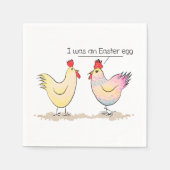 Funny Chicken war ein Ostereier Serviette (Vorderseite)