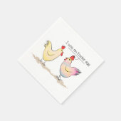 Funny Chicken war ein Ostereier Serviette (Ecke)