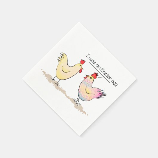 Funny Chicken war ein Ostereier Serviette (Ecke)