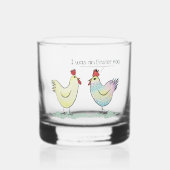 Funny Chicken war ein Ostereier Whiskyglas (Vorderseite)