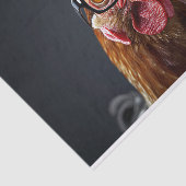 Funny Chicken Wear Brillen Decoupage Seidenpapier (Ausschnitt)