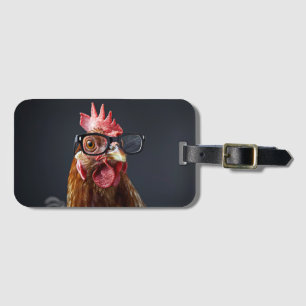 Funny Chicken Wearing Brillen Gepäckanhänger