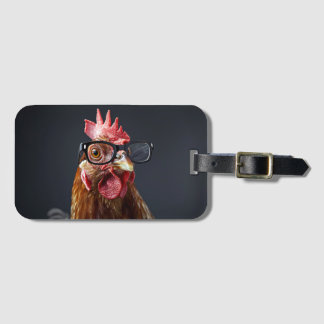 Funny Chicken Wearing Brillen Gepäckanhänger