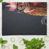 Funny Chicken Wearing Brillen Geschirrtuch (Gefaltet)