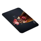 Funny Chicken Wearing Brillen Magnet (Rechte Seite)