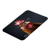 Funny Chicken Wearing Brillen Magnet (Linke Seite)