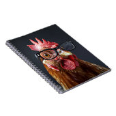Funny Chicken Wearing Brillen Notizblock (Rechte Seite)