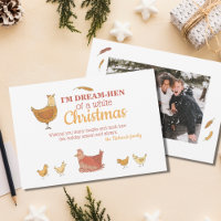 Funny Chicken Weihnachts-Foto