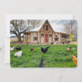 Funny Chicken Weihnachts-Foto Weihnachtskarte Feiertagskarte (Rückseite)