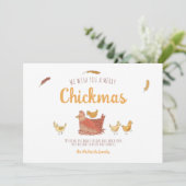 Funny Chicken Weihnachts-Foto Weihnachtskarte Feiertagskarte (Stehend Vorderseite)