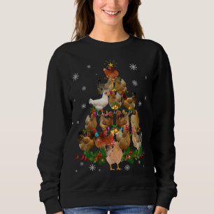 Funny Chicken Weihnachtsbaum Pet Hühnchen Lover Ch Sweatshirt