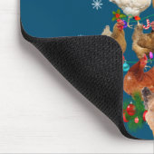 Funny Chicken Weihnachtsbaum Pet Hühnchen Lover Mousepad (Ecke)