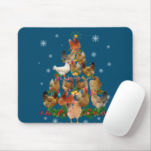 Funny Chicken Weihnachtsbaum Pet Hühnchen Lover Mousepad