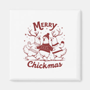 Funny Chicken Weihnachtsbaum Tier Niedlichen Weihn Magnet