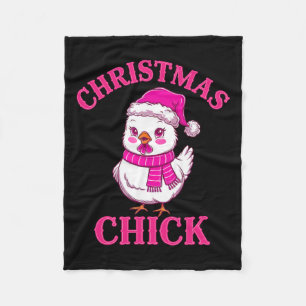 Funny Chicken Weihnachtsbeleuchtung Farm Tier Nied Fleecedecke