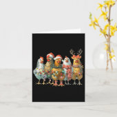 Funny Chicken Weihnachtsbeleuchtung Farm Tier Nied Karte (Gelbe Blume)