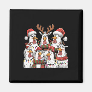 Funny Chicken Weihnachtsbeleuchtung Farm Tier Nied Magnet