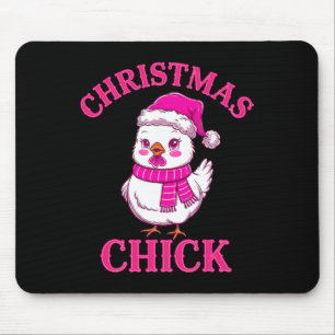Funny Chicken Weihnachtsbeleuchtung Farm Tier Nied Mousepad