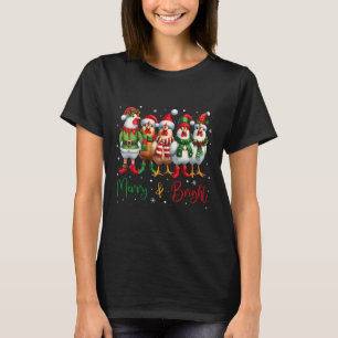 Funny Chicken Weihnachtsbeleuchtung Farm Tier Nied T-Shirt
