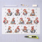 Funny Chicken Weihnachtsläden Weiß Seidenpapier (Handwerk)
