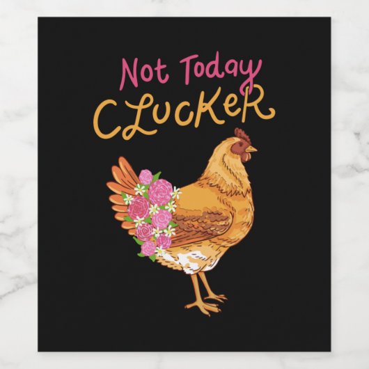 Funny Chicken Weinetikett (Einzelnes Label)