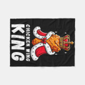 Funny Chicken Wing King Grillen Chicken Wing Graph Fleecedecke (Vorderseite (Horizontal))