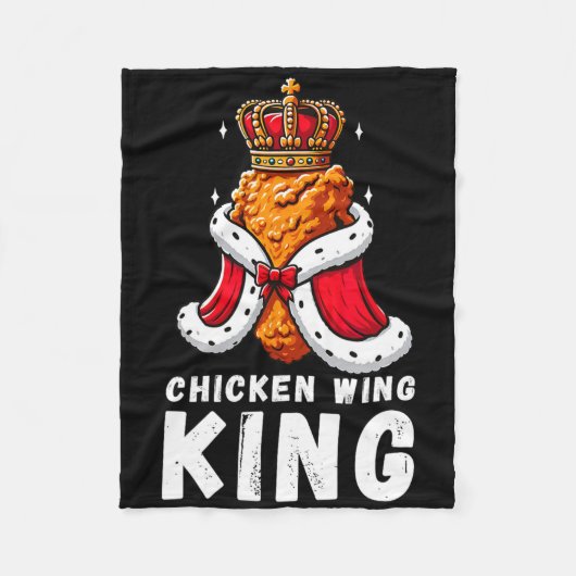 Funny Chicken Wing King Grillen Chicken Wing Graph Fleecedecke (Vorderseite)