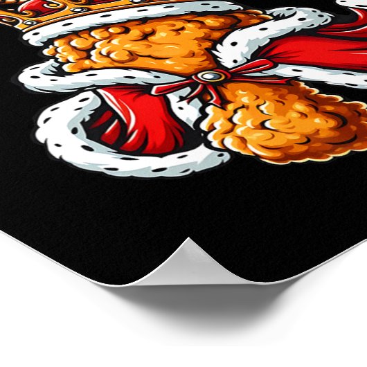 Funny Chicken Wing King Grillen Chicken Wing Graph Poster (Ecke)