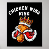 Funny Chicken Wing King Grillen Chicken Wing Graph Poster (Vorne)