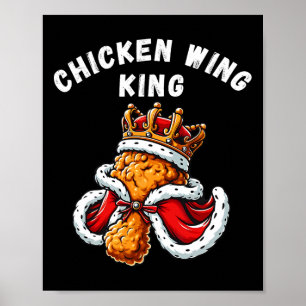 Funny Chicken Wing King Grillen Chicken Wing Graph Poster
