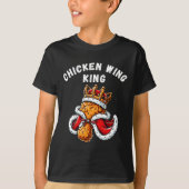 Funny Chicken Wing King Grillen Chicken Wing Graph T-Shirt (Vorderseite)
