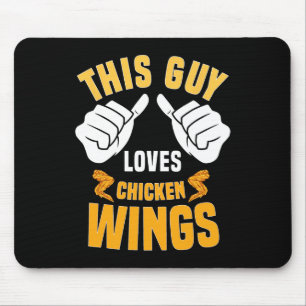 Funny Chicken Wings Lover Sprichwort Hot Wing Mousepad