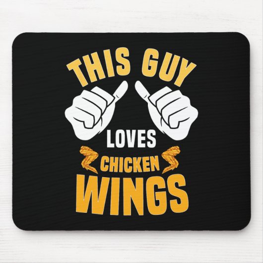 Funny Chicken Wings Lover Sprichwort Hot Wing Mousepad (Vorne)