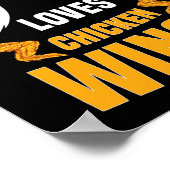 Funny Chicken Wings Lover Sprichwort Hot Wing Poster (Ecke)