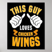 Funny Chicken Wings Lover Sprichwort Hot Wing Poster (Vorne)