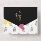 Funny Chicken You’re Eggcellent! Pun Proposal Card All In One Einladung (Rückseite)