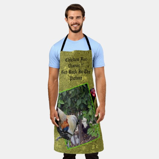 Funny Chicken zum Abendessen, Schürze (Getragen)