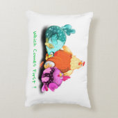 Funny Chickens Accent Pillow - Custom Text Dekokissen (Rückseite(Vertikal))