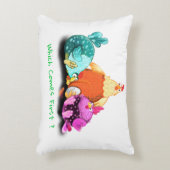 Funny Chickens Accent Pillow - Custom Text Dekokissen (Vorderseite(Vertikal))