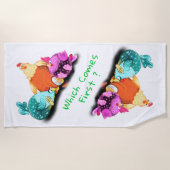 Funny Chickens Beach Handtuch - Benutzerdefinierte (Vorderseite)