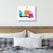Funny Chickens Canvas Print - Custom Text Leinwanddruck (Insitu (Schlafzimmer))